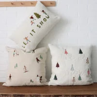 Outdoor Winter Let It Snow Pillow