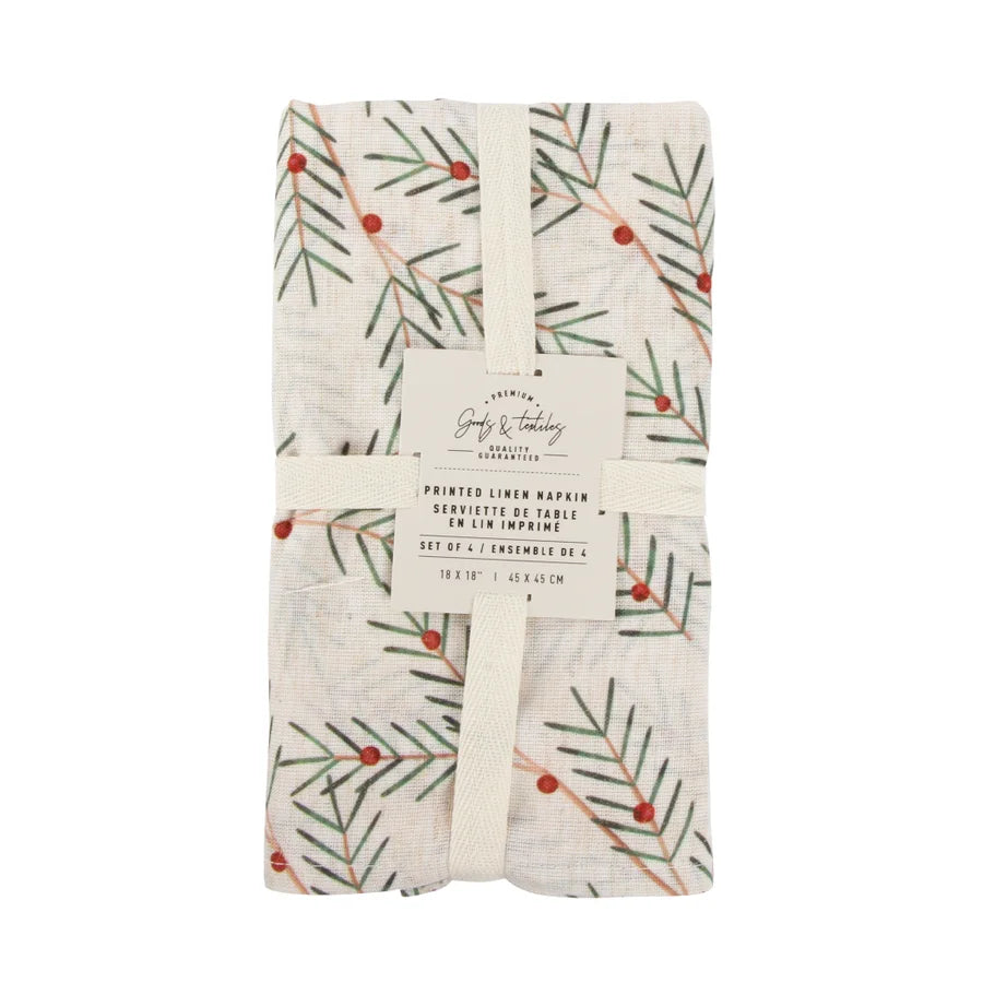 Slim Holly Napkin Set