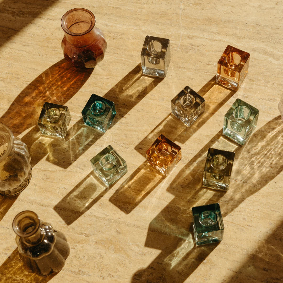 Luca Glass Candle Holders