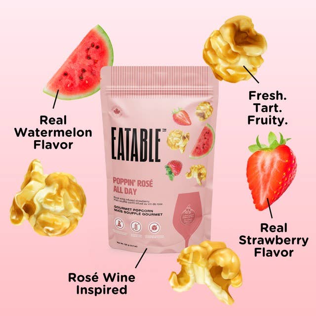 Poppin' Rosé All Day - Gourmet Candied Popcorn