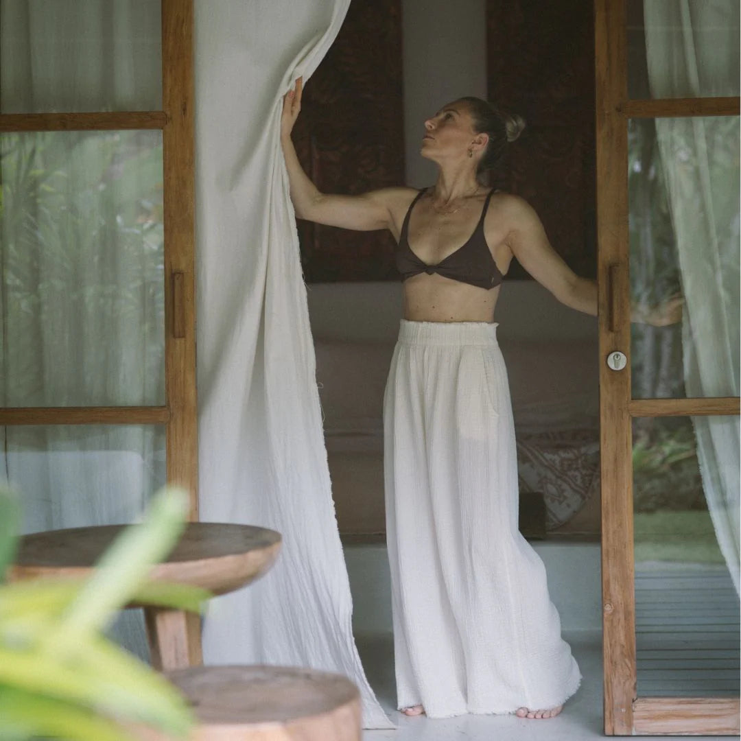 Crinkle Palazzo Pants
