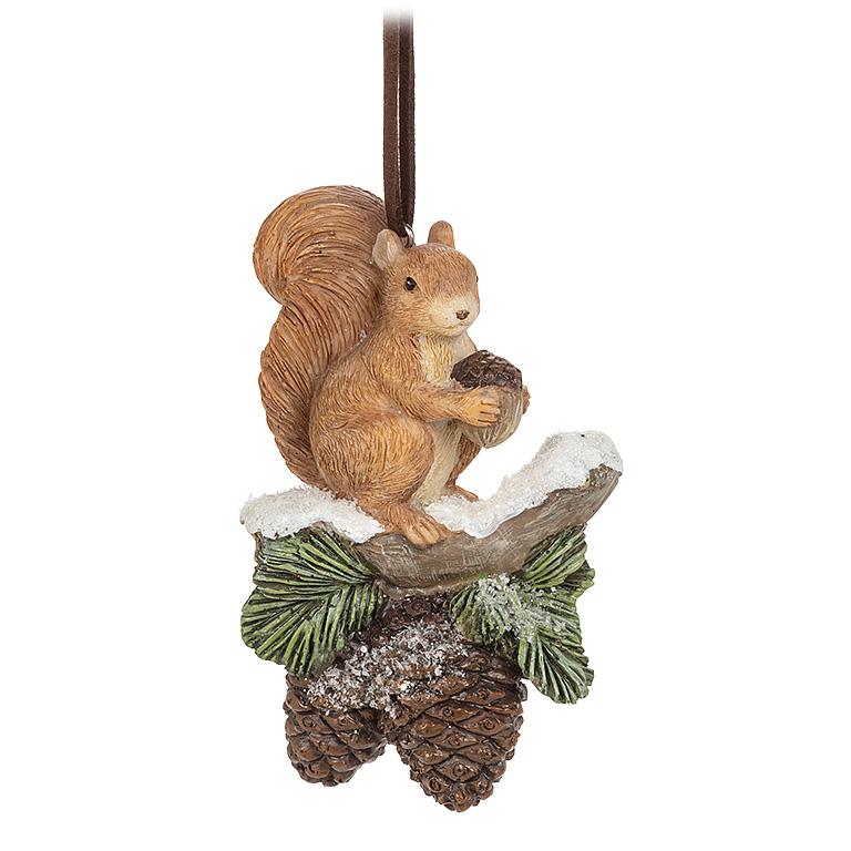 Owl, squirrel or bird on Pinecone Ornament