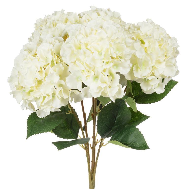 Faux Hydrangea Bouquet of Creamy White