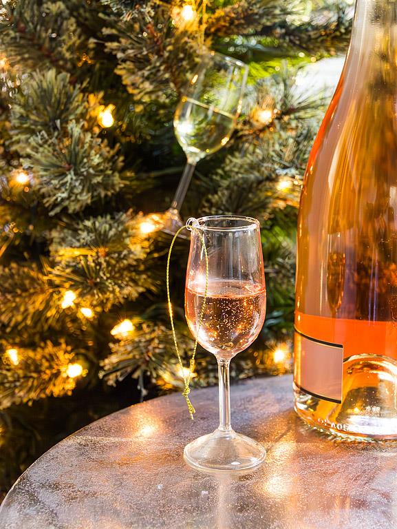 White Wine Glass Ornament