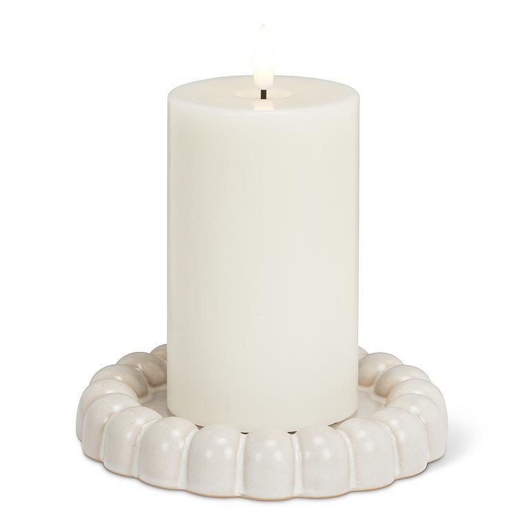 Ceramic Candle Plate ball edge