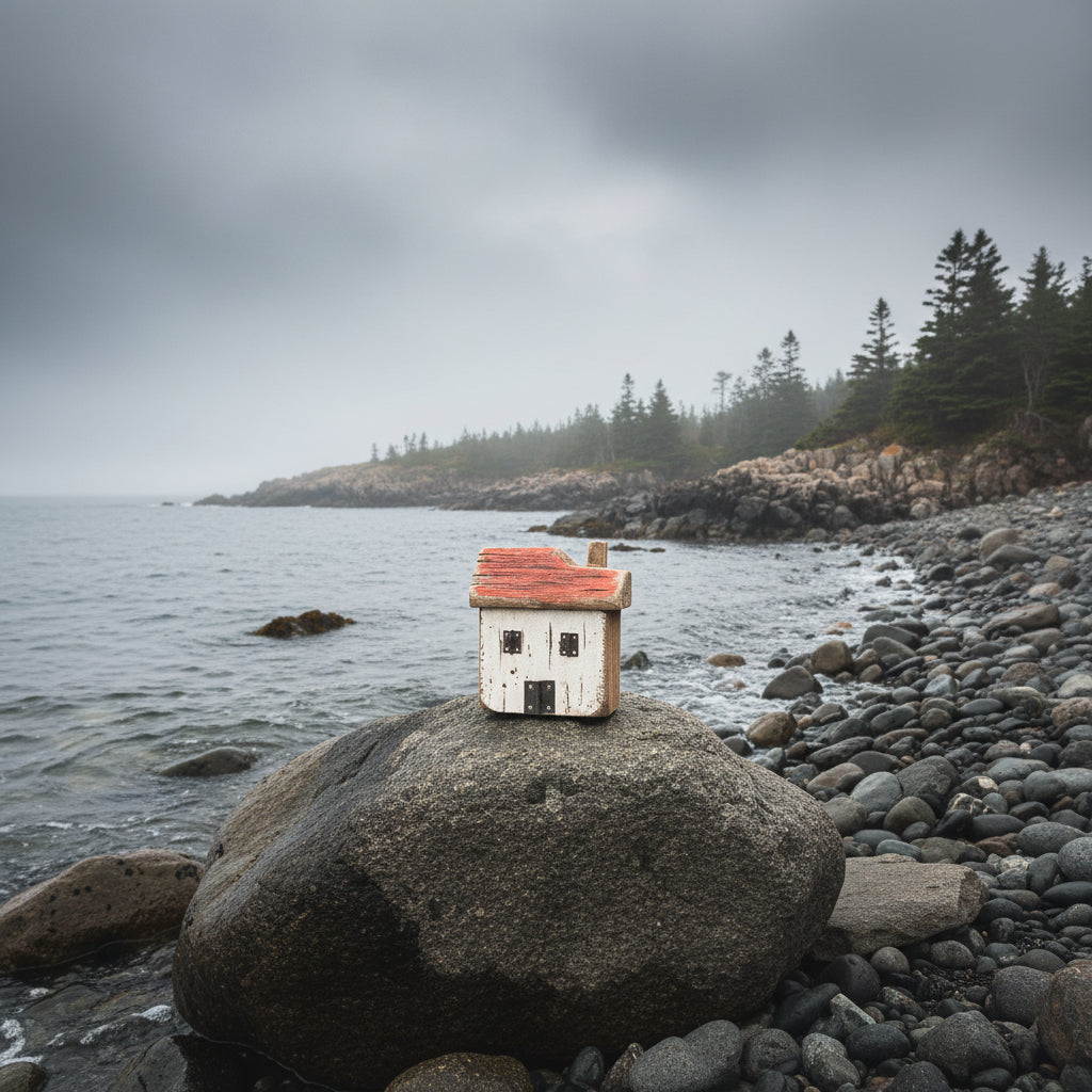Sloped Roof Wooden House