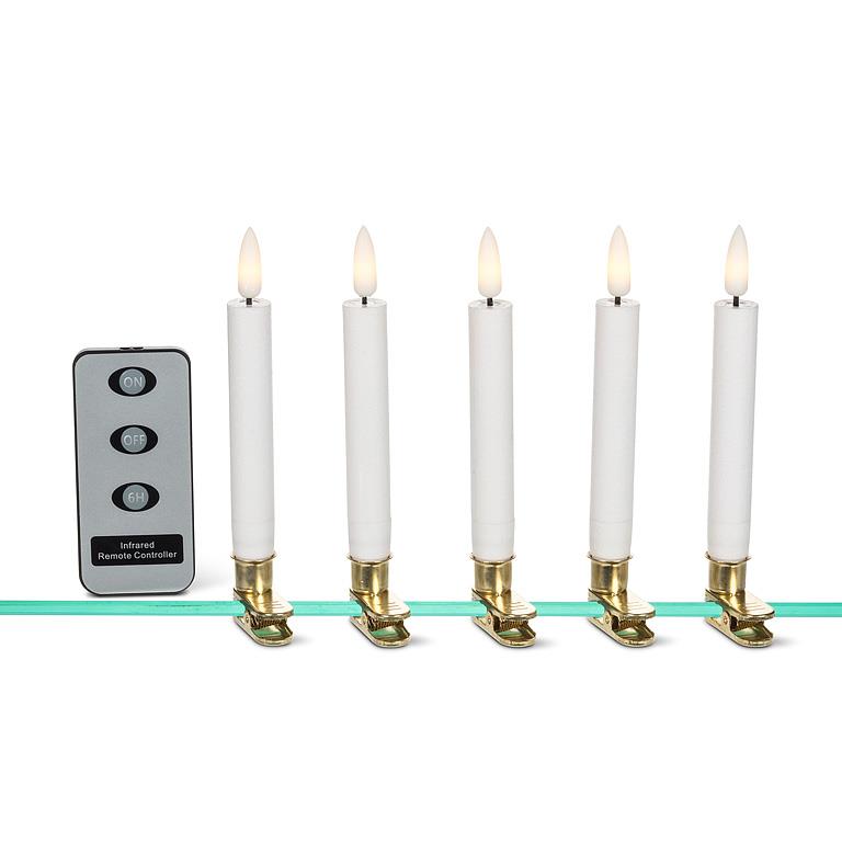 Set of 10 LED Clip on Candles