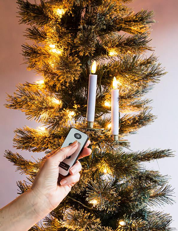 Set of 10 LED Clip on Candles