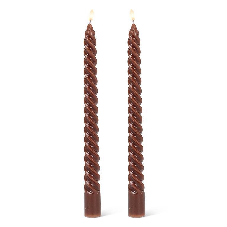 Tight Spiral Taper Candles - Set of 2