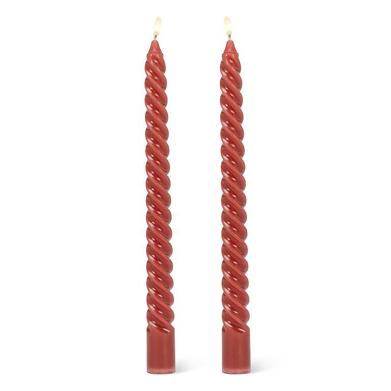 Tight Spiral Taper Candles - Set of 2