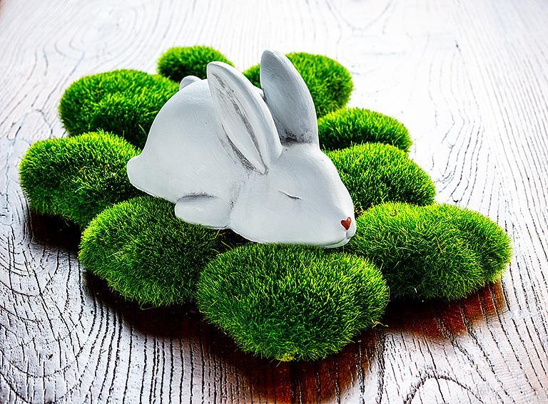 Sleeping White Bunny 5"