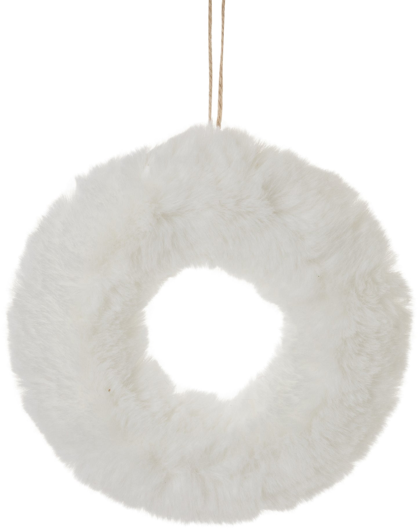 White Plush Wall Wreath