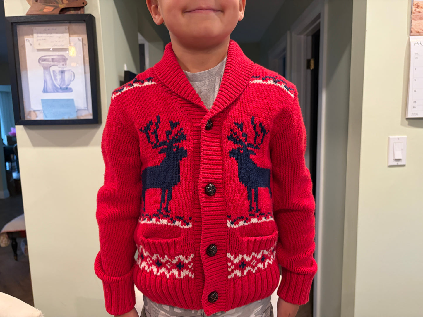 Vintage Red Baby Gap Cardigan