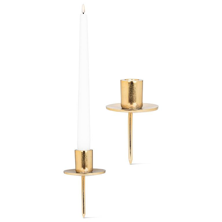 Gold Taper Holders on Stake