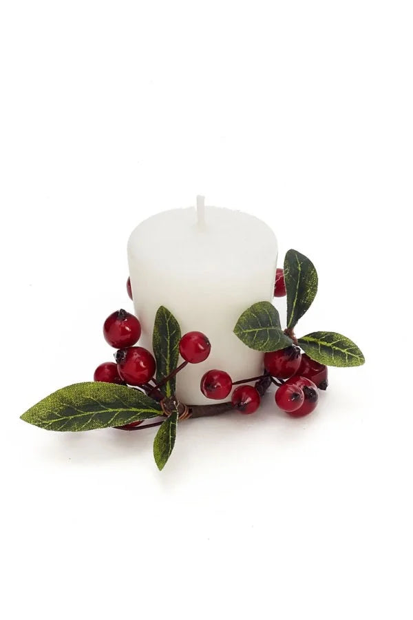 Leaf & Berry Candle Ring