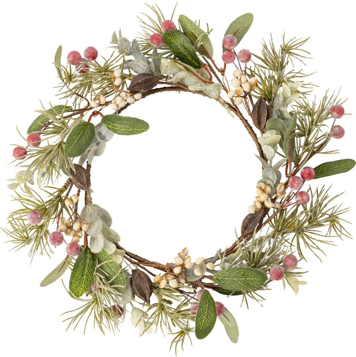 Red Berry & Greenery Wreath Small