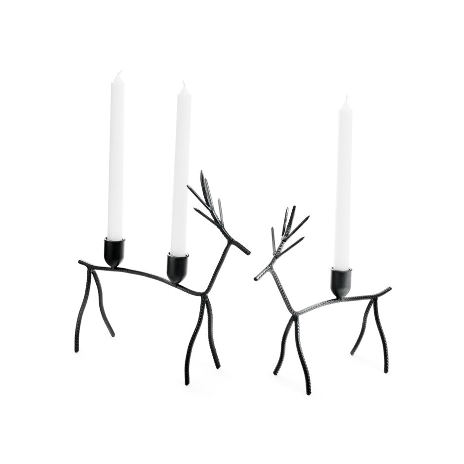Black Deer Candle Holders