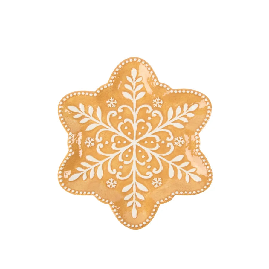 Gingerbread Snowflake Plate