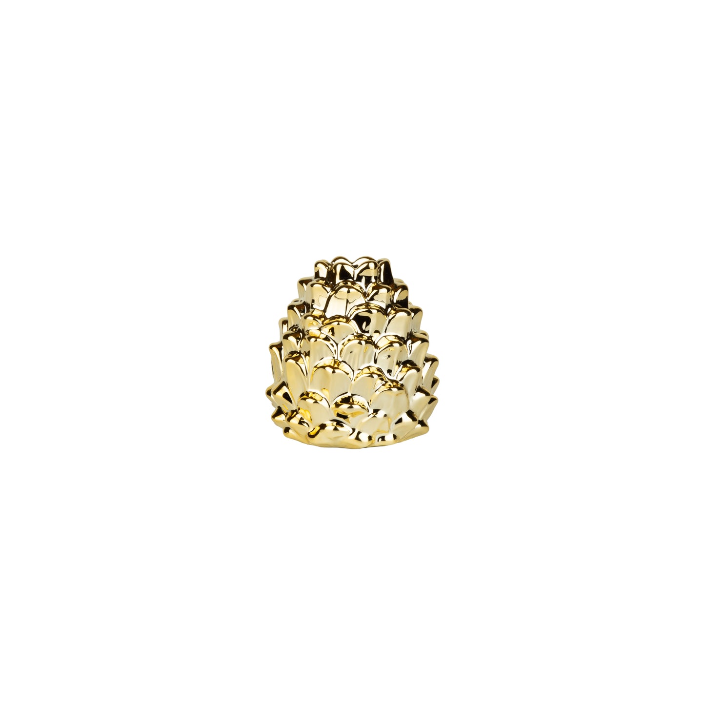Gold Pinecone Taper Candle Holders