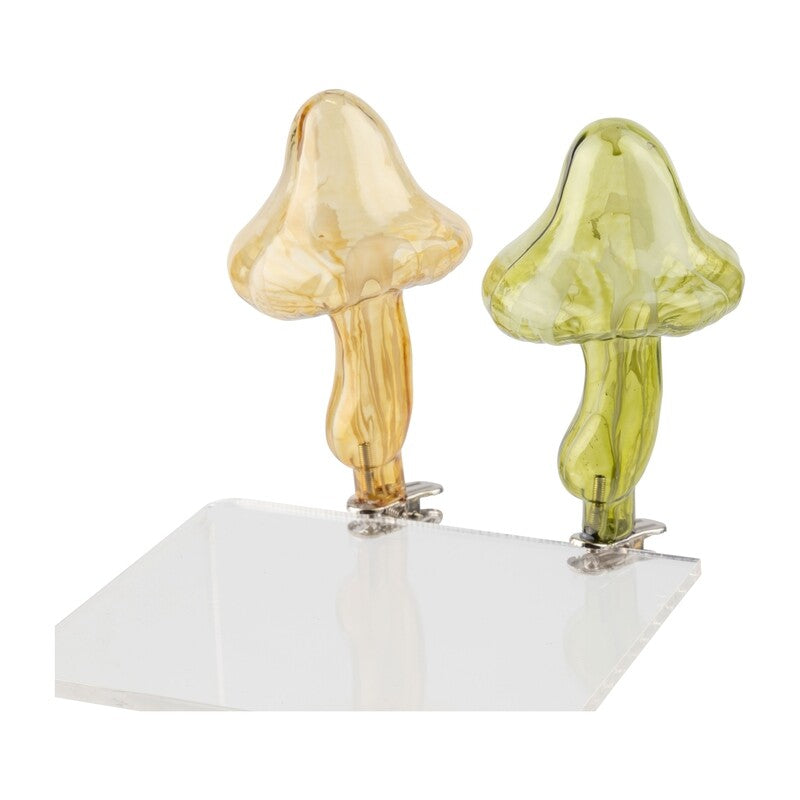 Clear Clip On Mushroom Ornament
