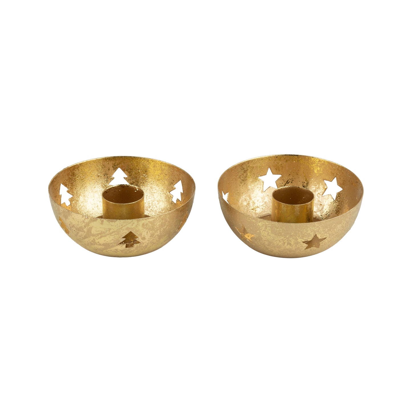 Assorted Gold Bowl Taper Holders