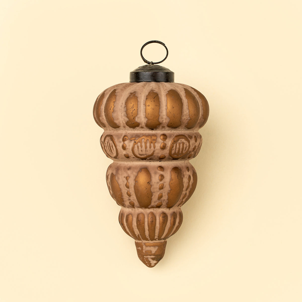 Heirloom Drop Holiday Ornament, Rustic Pink