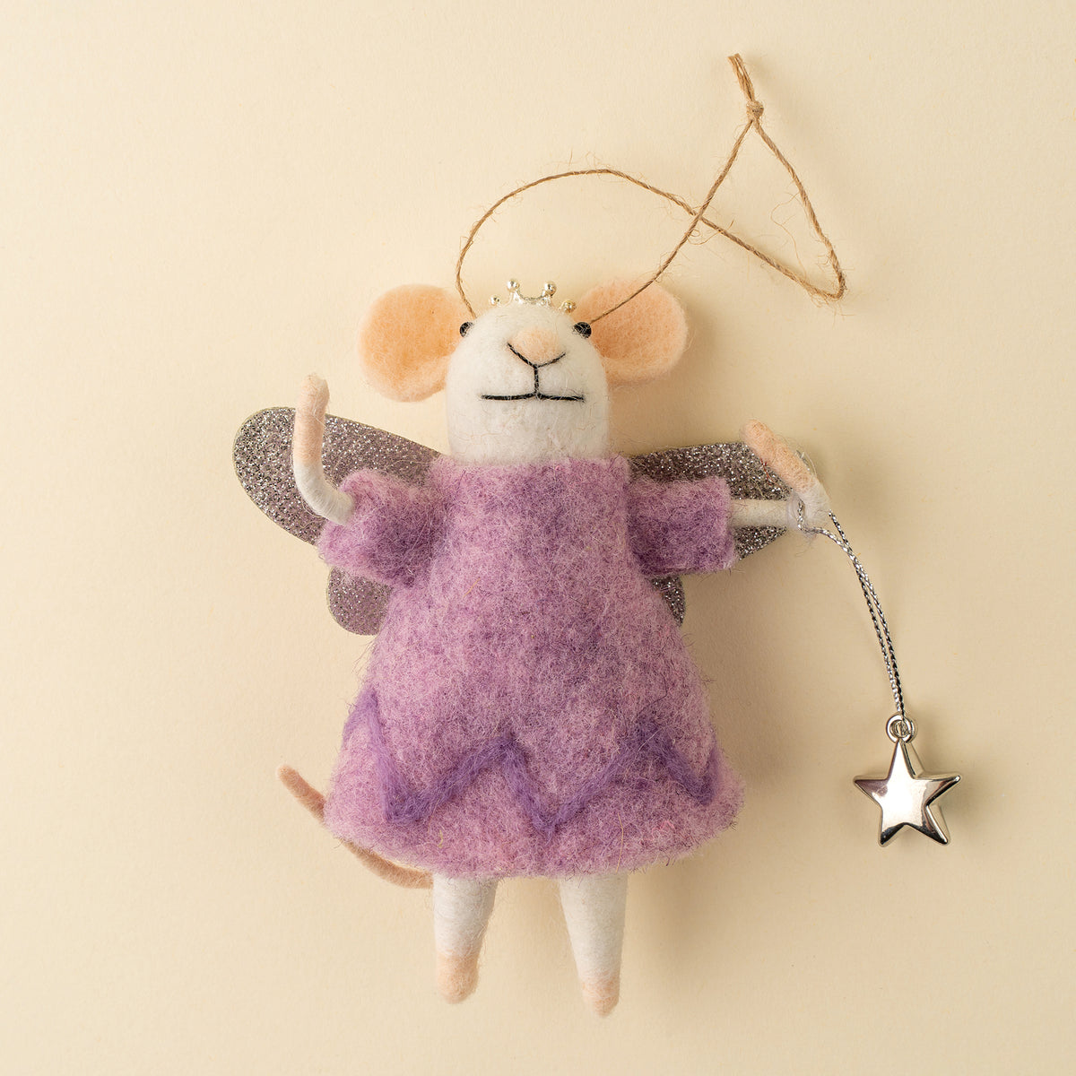 Fairytale Florence Felted Mouse Ornament
