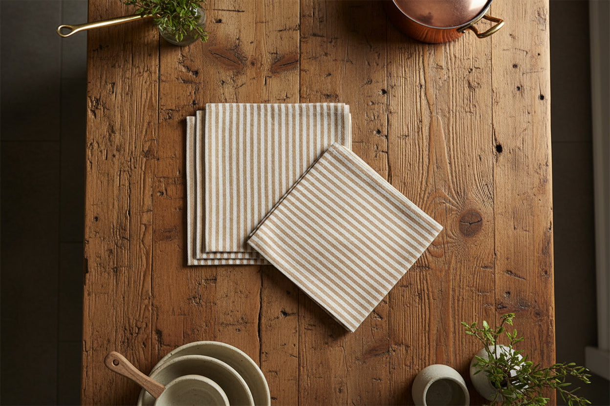 Cotton Striped Napkins S/4