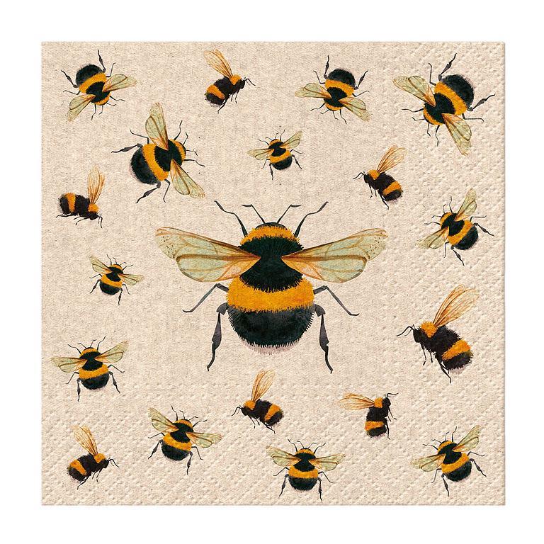 Dancing bees cocktail napkins