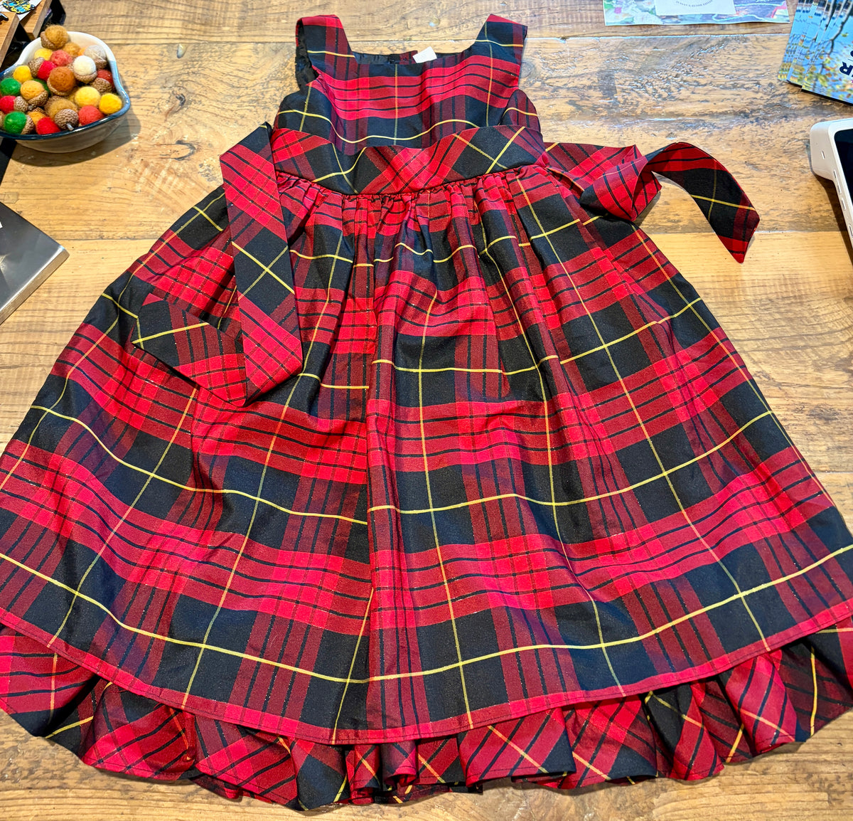 Vintage Red & Black Plaid Dress