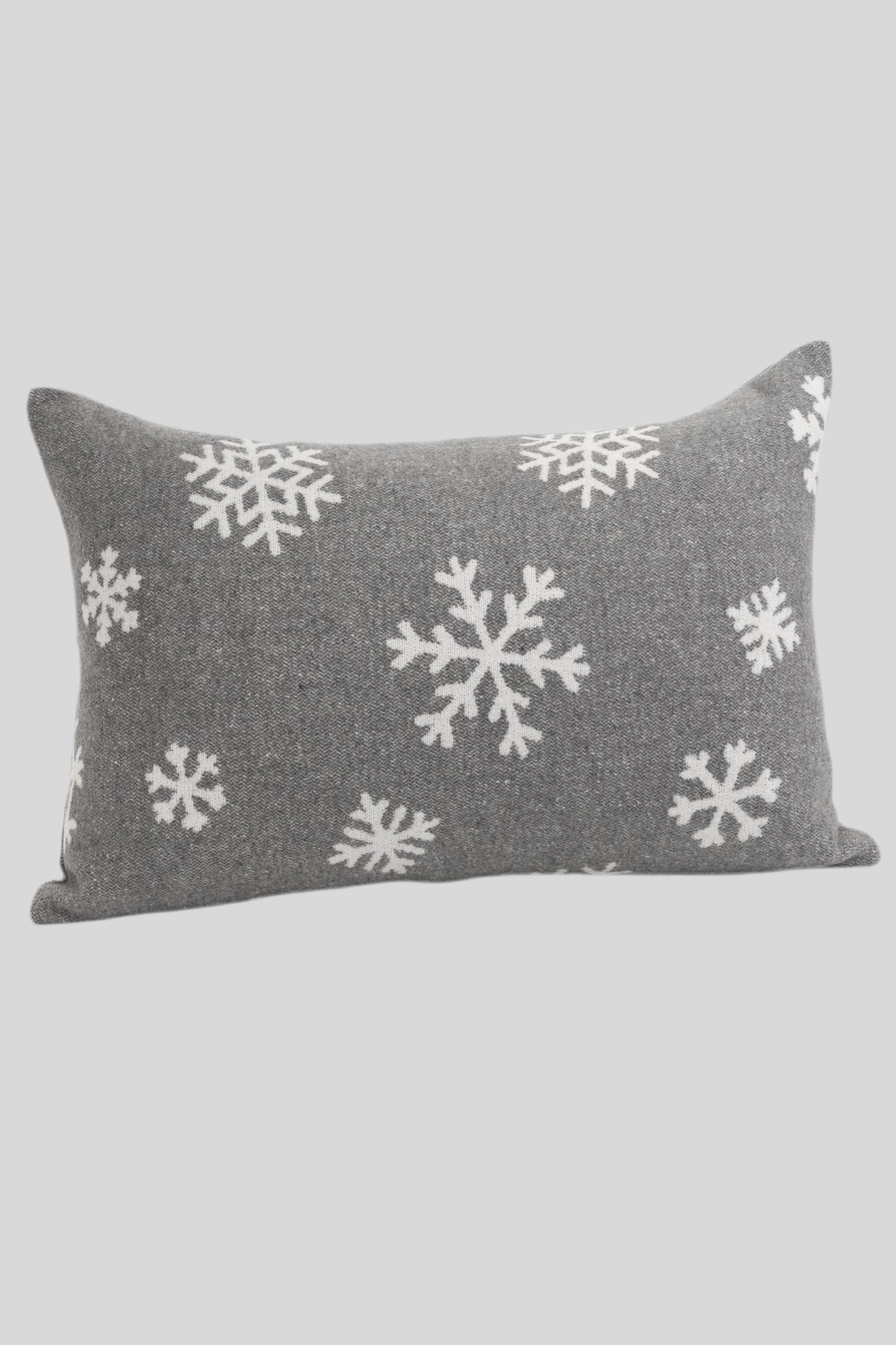 Grey Snowflake Pillow