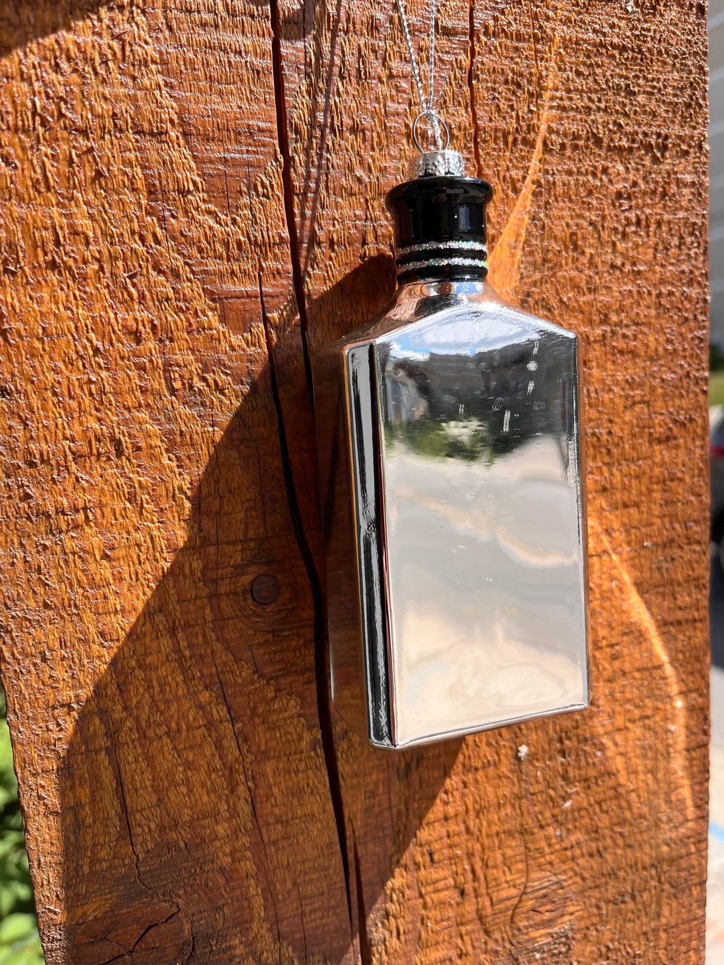 Blown Glass Gin bottle Ornament