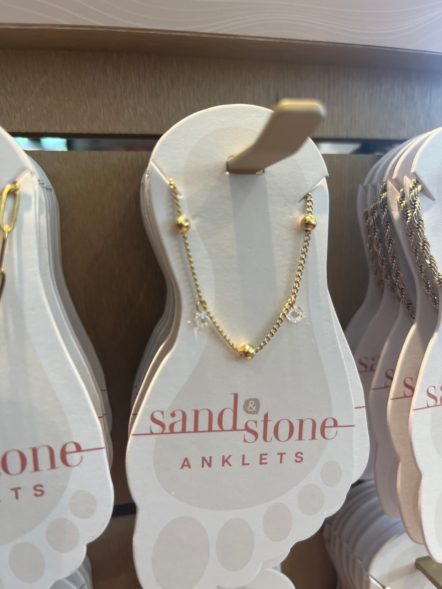 Sand & Stone Anklets Gold