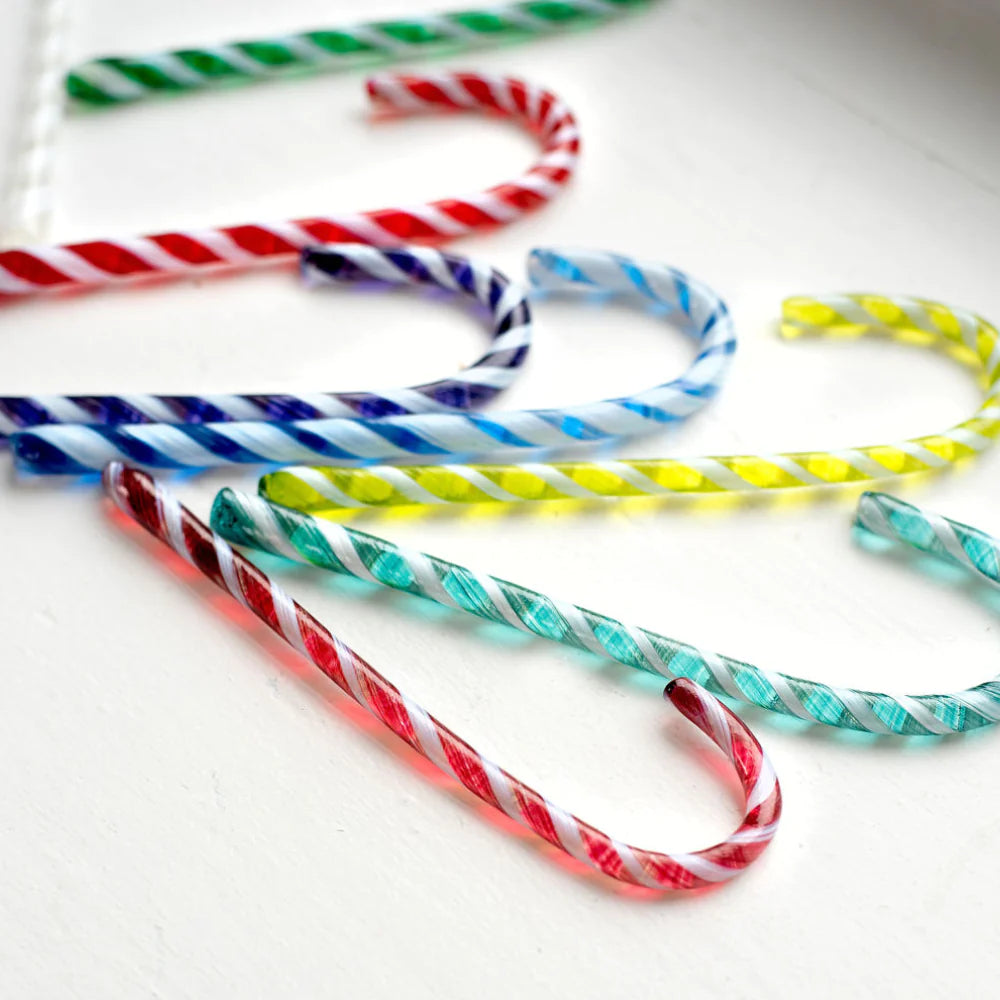 Blown Glass Candy Cane Ornaments Locally Made