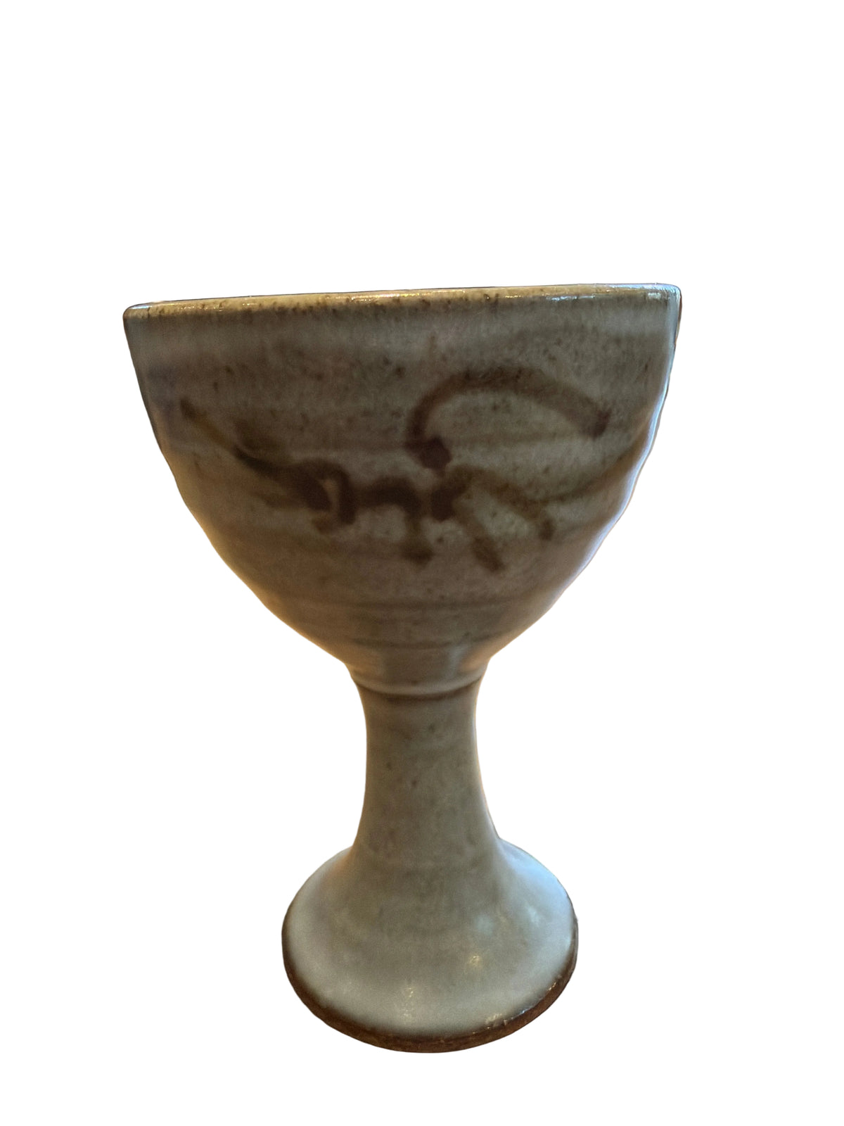Signed Vintage Pottery Goblet