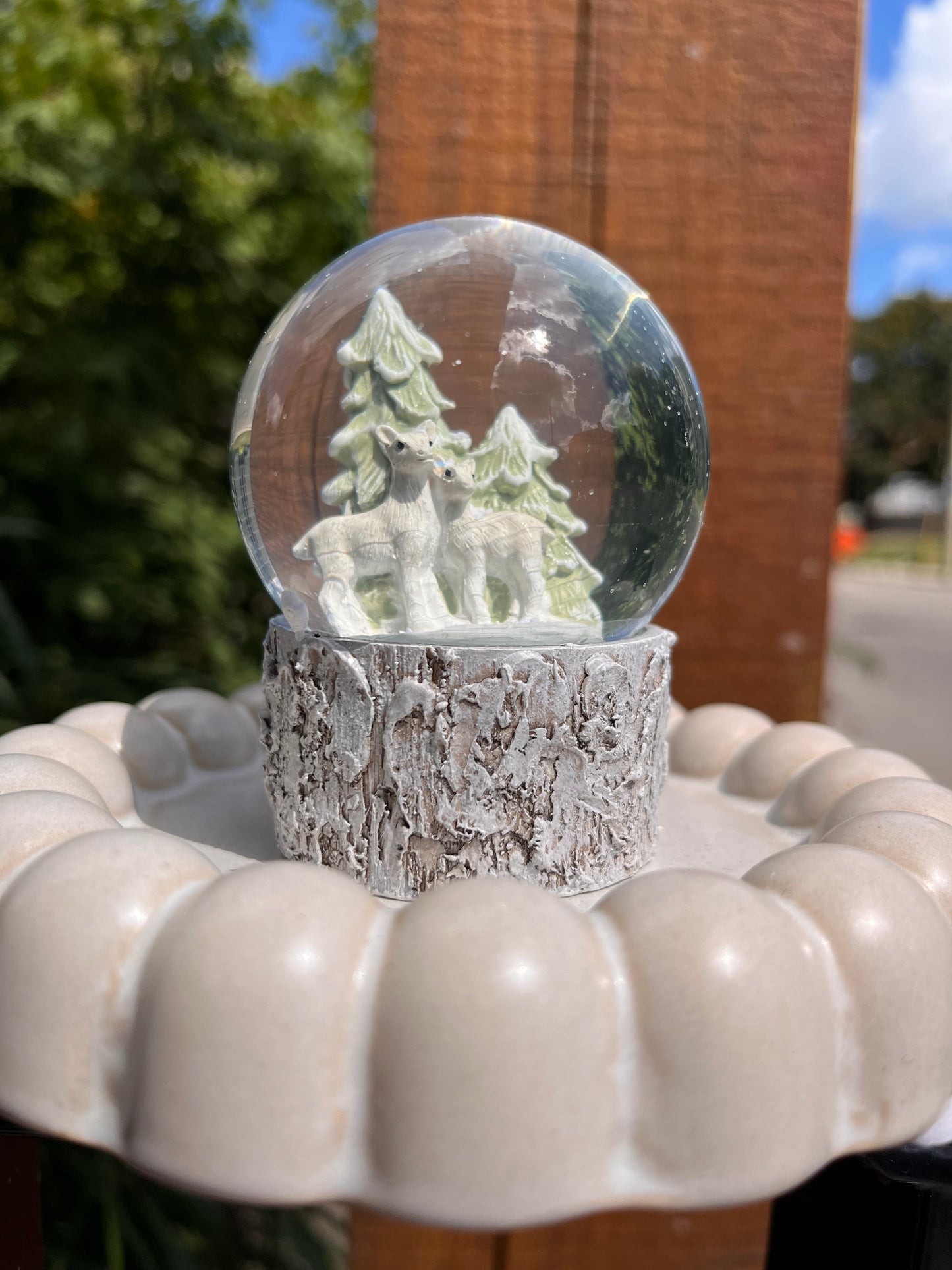 Deer & Tree Snow Globe