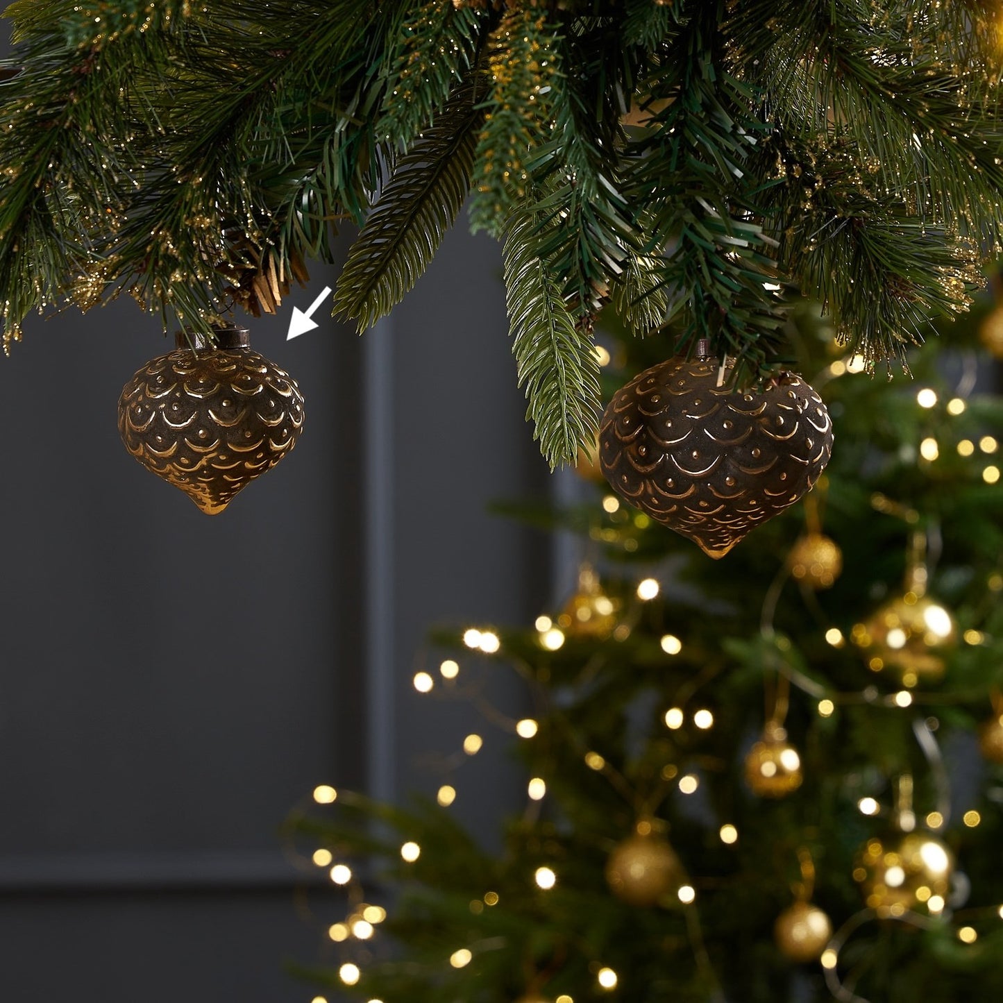 Mist Ribbed Glass Ornaments