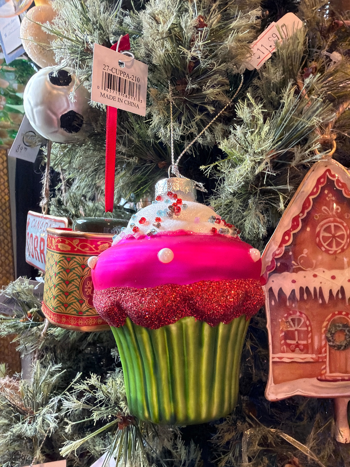 Pink Cupcake Ornament