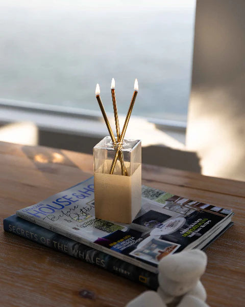Rectangle Vase: Everlasting Candles