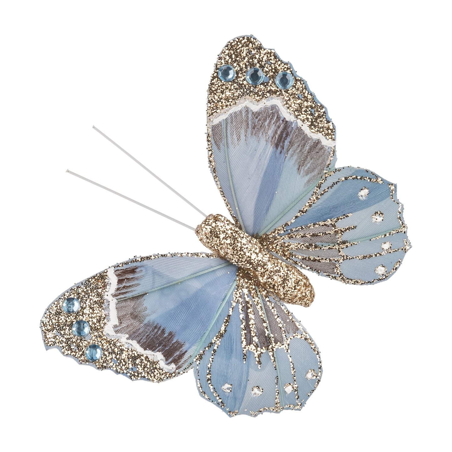 Blue Butterfly Clip Ornament