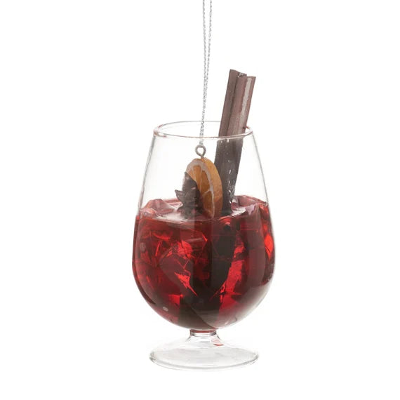 Glass Mulled Wine Ornament
