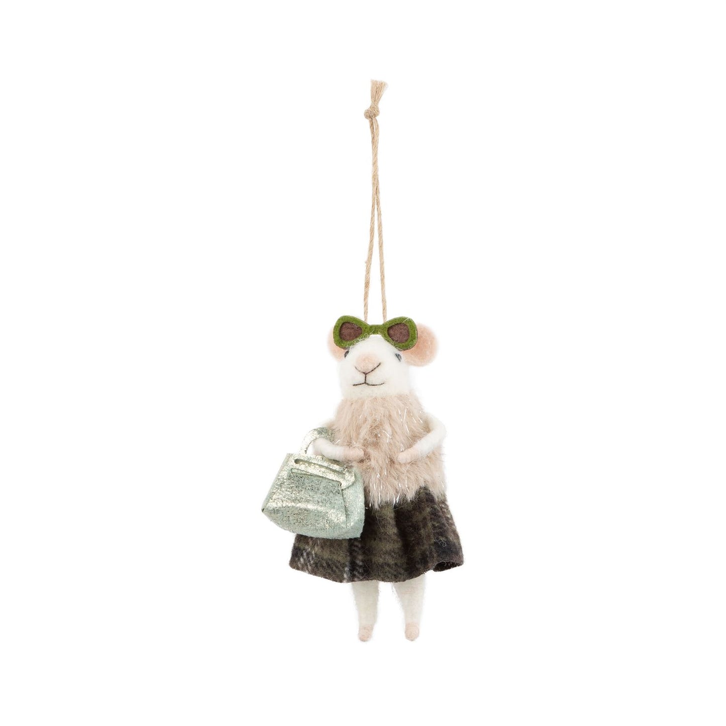 Felt Mouse with sunglasses Ornament