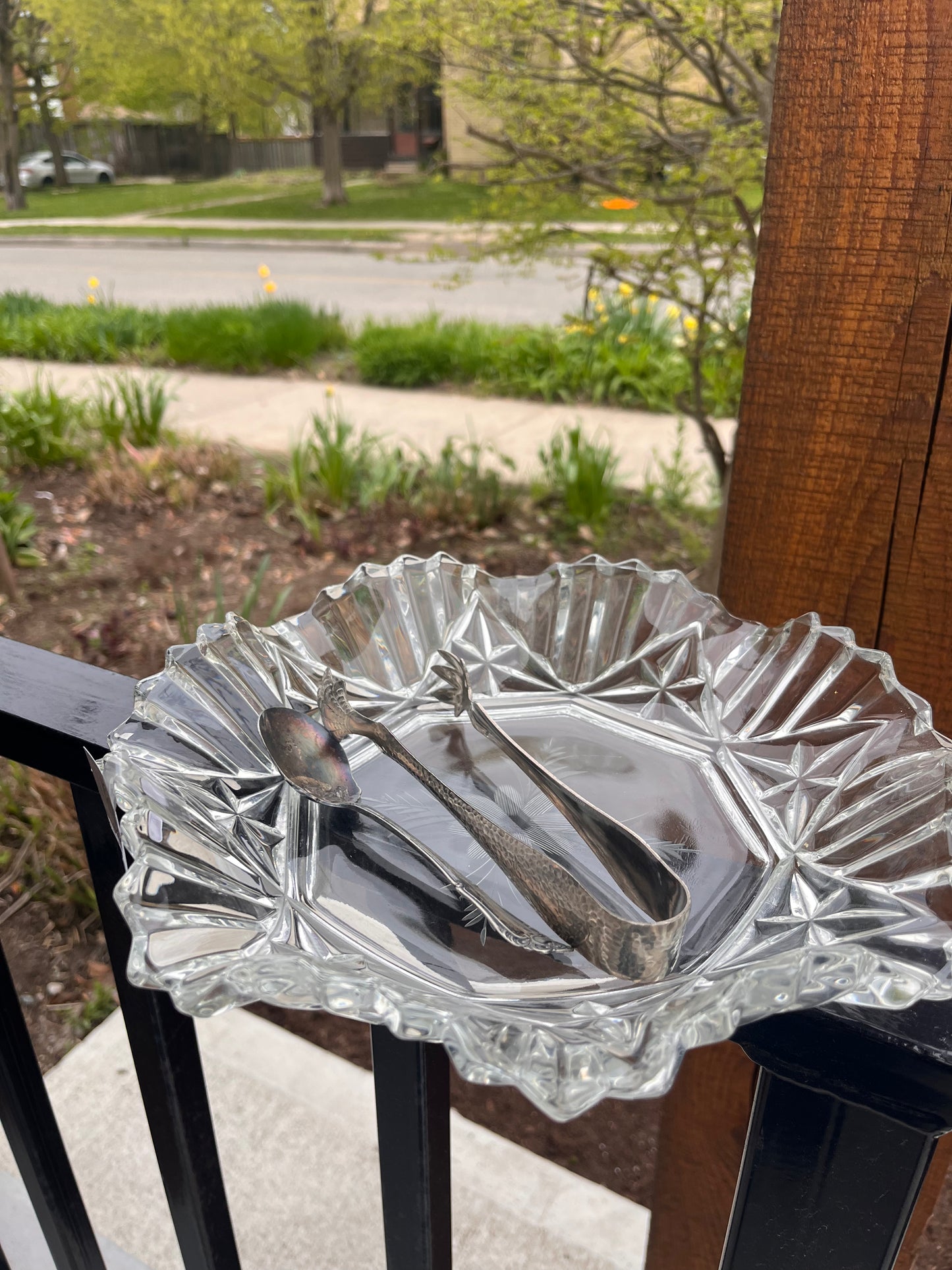 Vintage Rippled Bowl Crystal