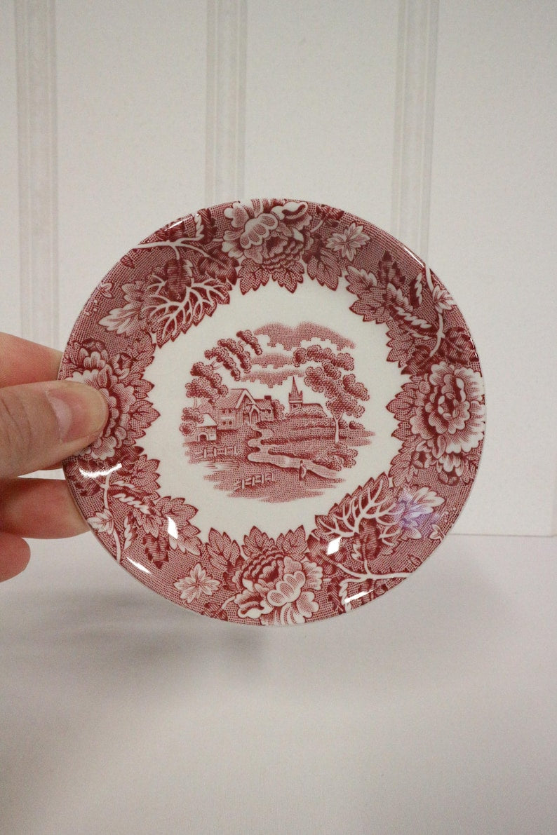 Vintage Pink Wood & Sons Trinket Dish