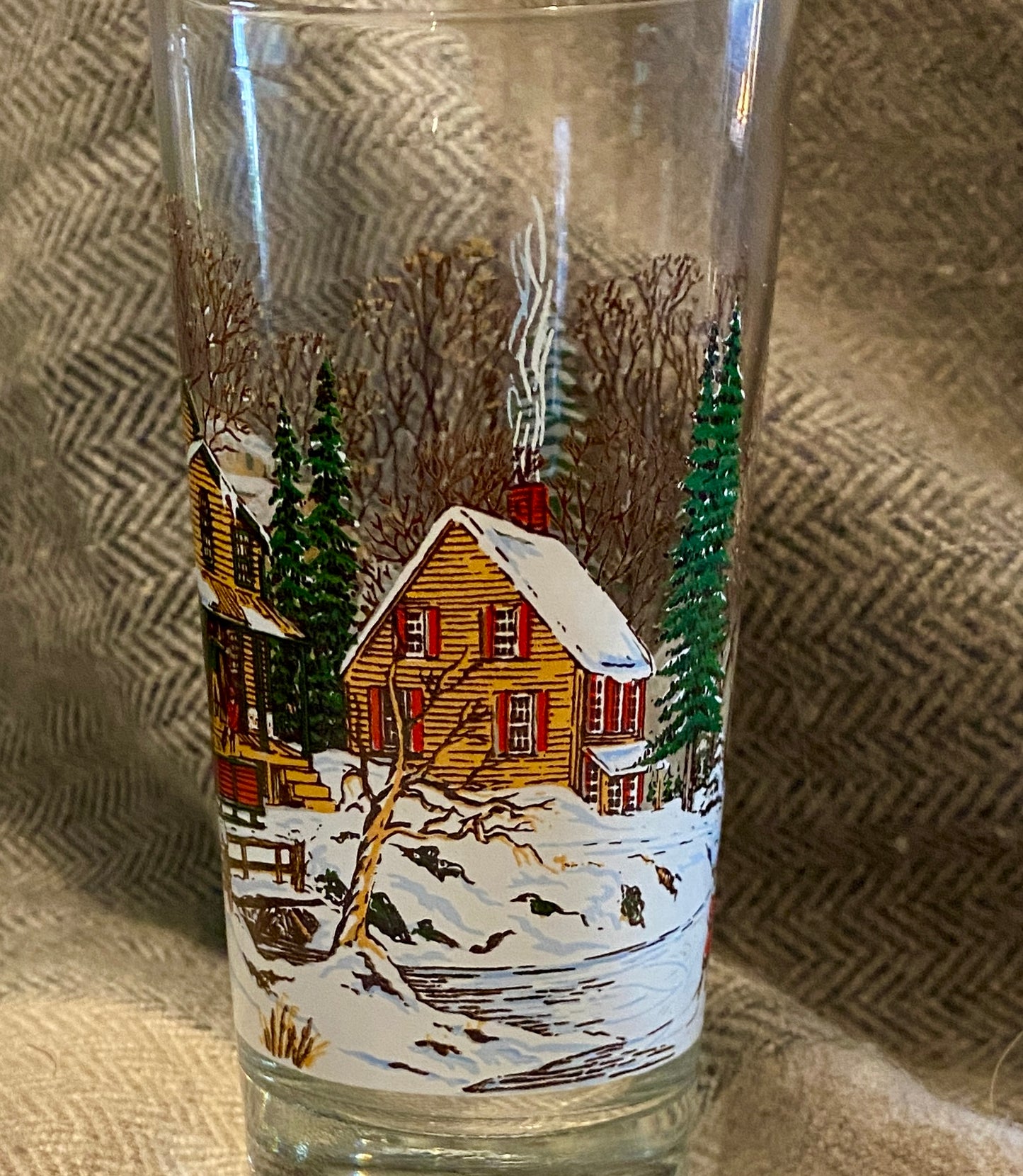 Vintage Collectible Winter/Christmas Glasses