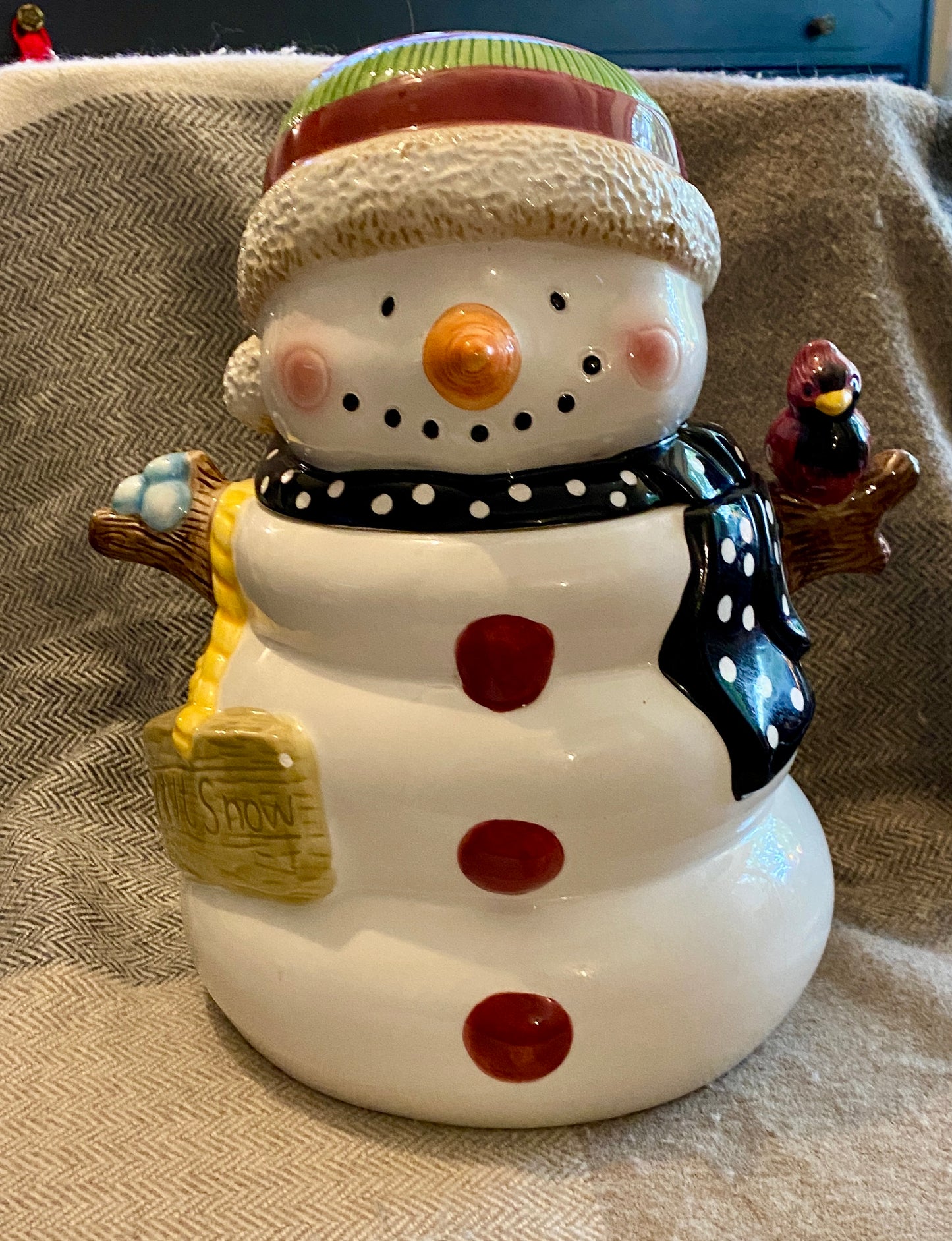Vintage Snowman Cookie Jar