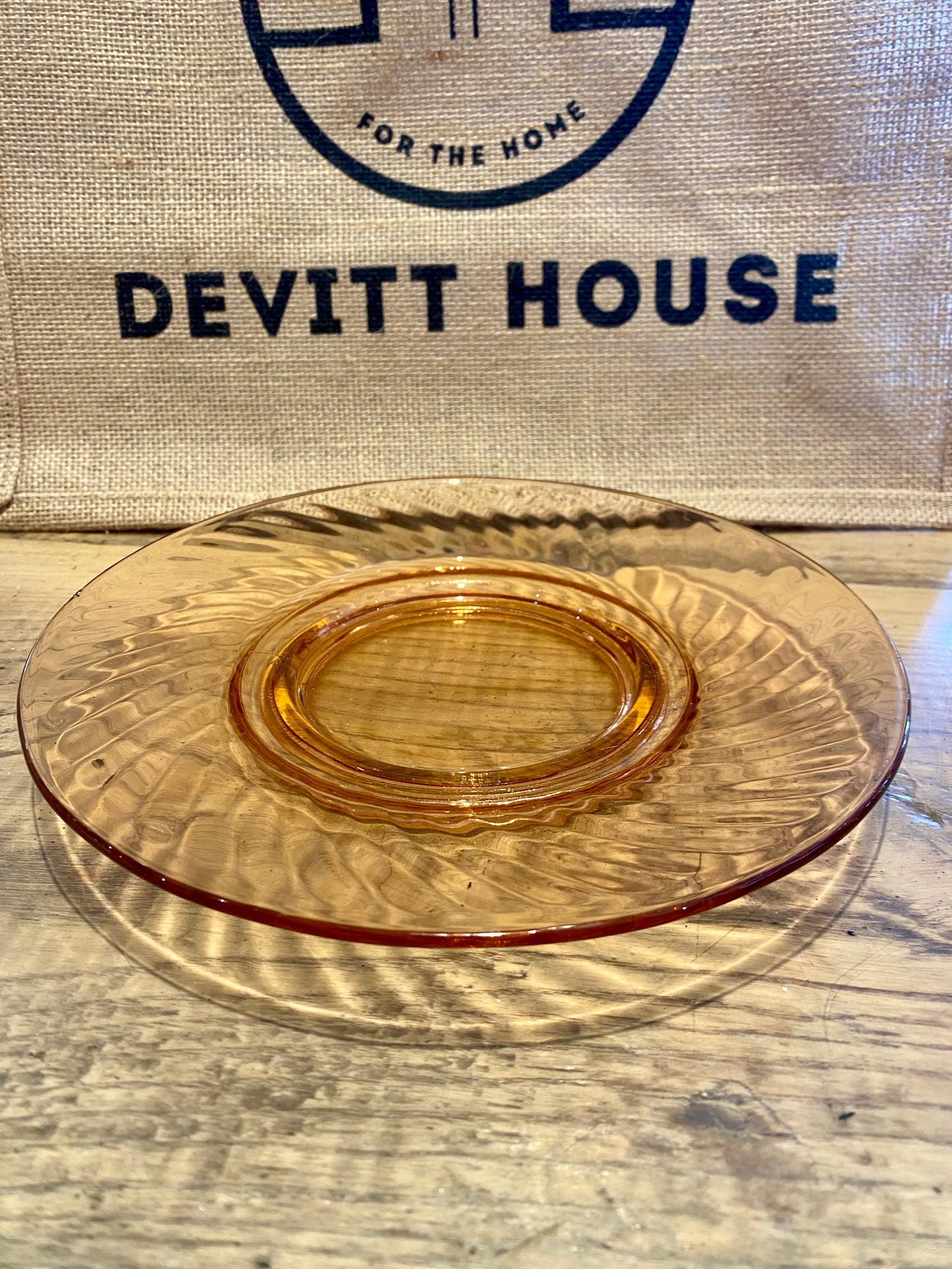 Pink Depression Glass Lunch Plate