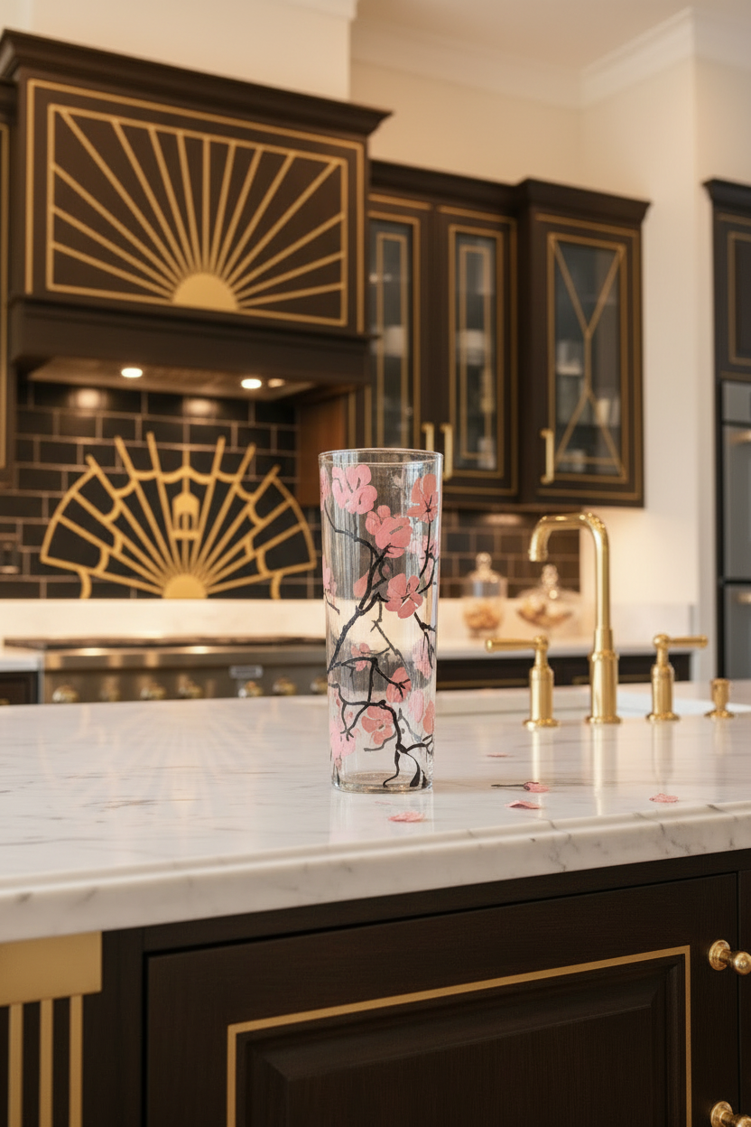 Cherry Blossom MCM Collectible Highball Glasses