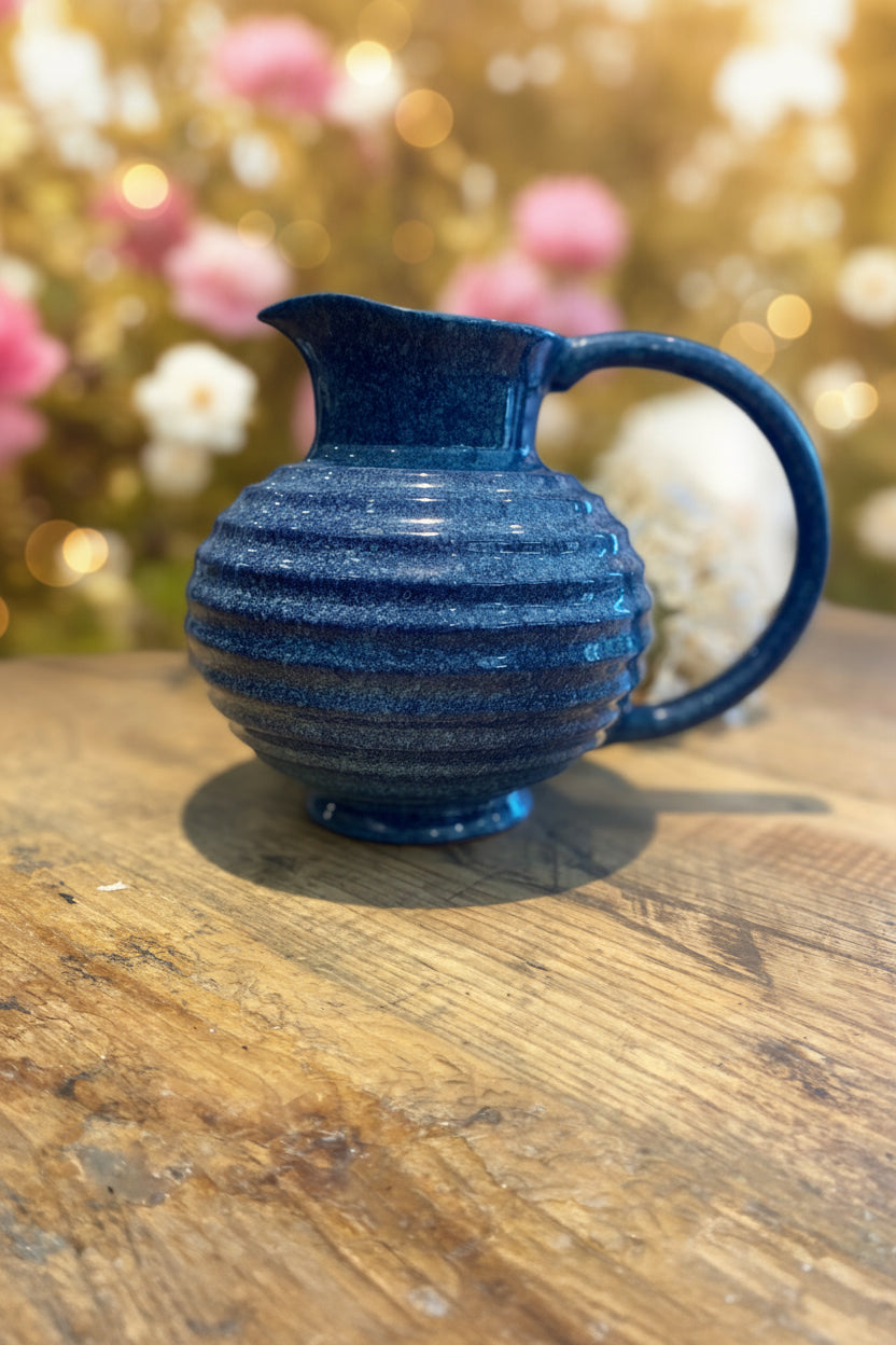 Portuguese Mottled Blue Pitcher