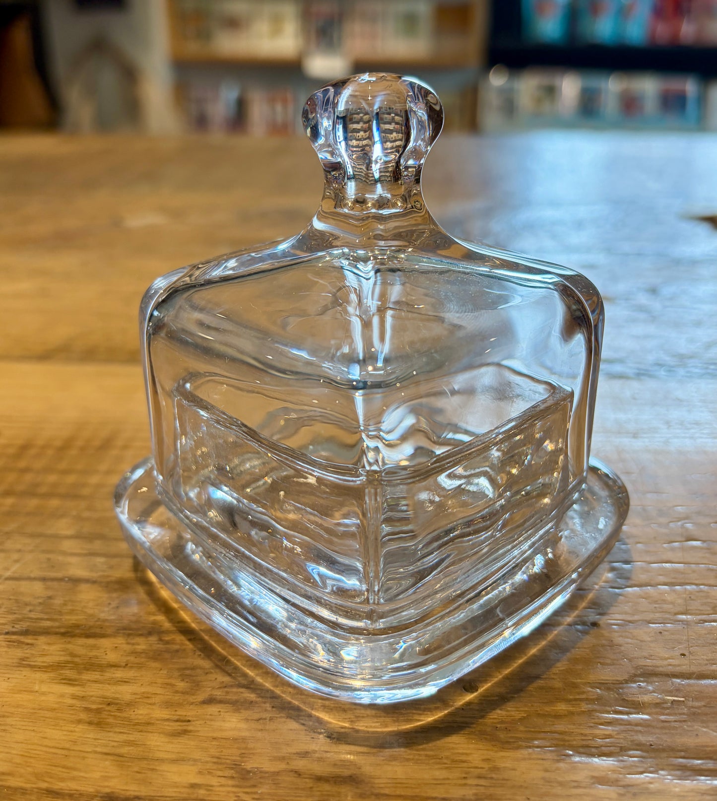 Square Glass Butter Dish